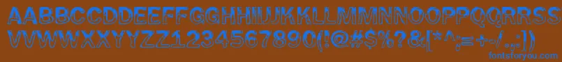 Шрифт WetpetRegular – синие шрифты на коричневом фоне