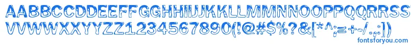 WetpetRegular-fontti – siniset fontit valkoisella taustalla