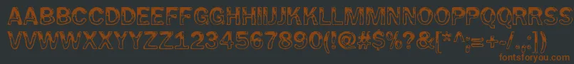 WetpetRegular Font – Brown Fonts on Black Background