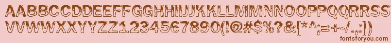 WetpetRegular-fontti – ruskeat fontit vaaleanpunaisella taustalla