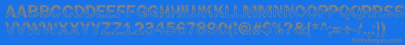 WetpetRegular Font – Gray Fonts on Blue Background