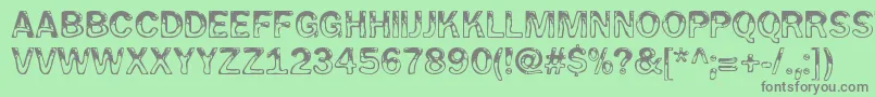 Шрифт WetpetRegular – серые шрифты на зелёном фоне