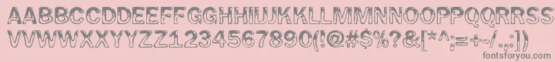 フォントWetpetRegular – ピンクの背景に灰色の文字