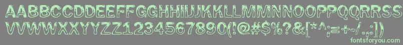 WetpetRegular Font – Green Fonts on Gray Background