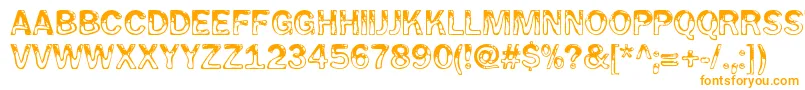 WetpetRegular-Schriftart – Orangefarbene Schriften auf weißem Hintergrund