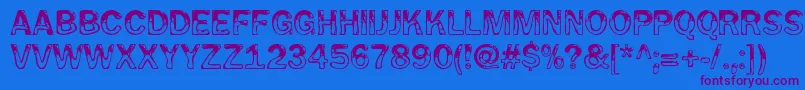 WetpetRegular Font – Purple Fonts on Blue Background