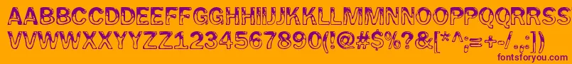 WetpetRegular Font – Purple Fonts on Orange Background