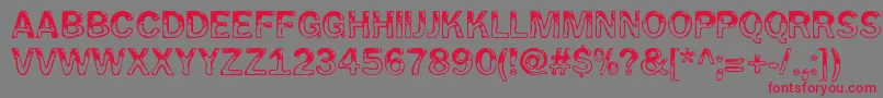 WetpetRegular Font – Red Fonts on Gray Background