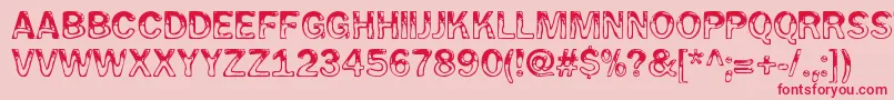 WetpetRegular-fontti – punaiset fontit vaaleanpunaisella taustalla