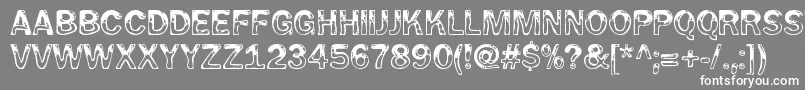 フォントWetpetRegular – 灰色の背景に白い文字
