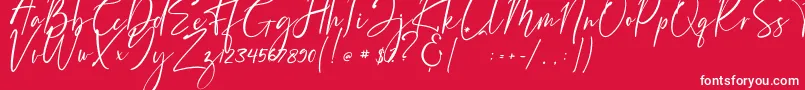 Bernaillo-Schriftart – Weiße Schriften auf rotem Hintergrund