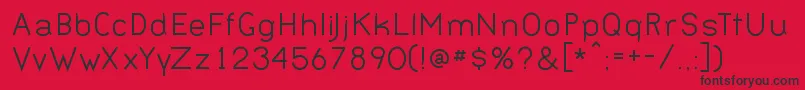 フォントBERNN    – 赤い背景に黒い文字