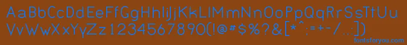 Шрифт BERNN    – синие шрифты на коричневом фоне