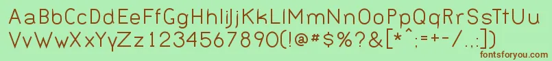 Шрифт BERNN    – коричневые шрифты на зелёном фоне