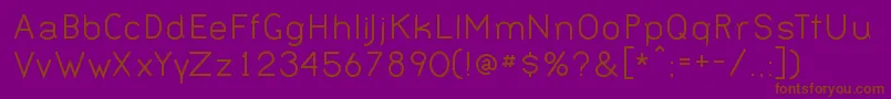 BERNN   -Schriftart – Braune Schriften auf violettem Hintergrund