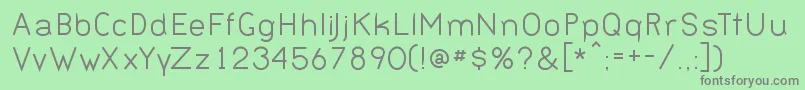 BERNN   -fontti – harmaat kirjasimet vihreällä taustalla