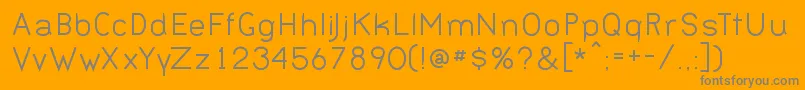 BERNN   -Schriftart – Graue Schriften auf orangefarbenem Hintergrund