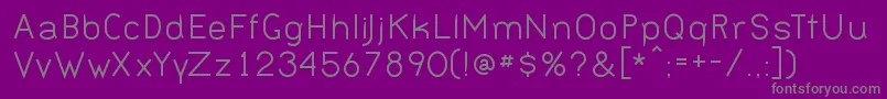 BERNN   -fontti – harmaat kirjasimet violetilla taustalla