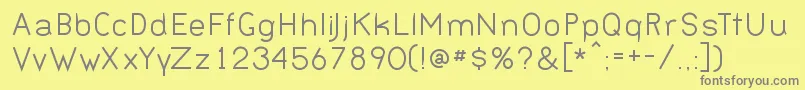 Шрифт BERNN    – серые шрифты на жёлтом фоне