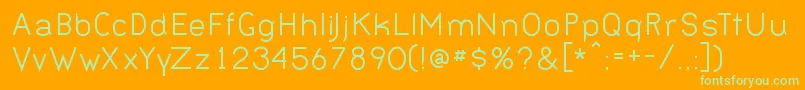 BERNN    Font – Green Fonts on Orange Background