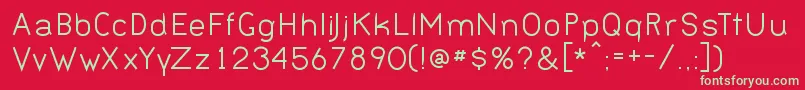 BERNN   -fontti – vihreät fontit punaisella taustalla