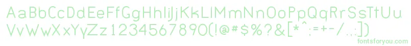 Czcionka BERNN    – zielone czcionki na białym tle