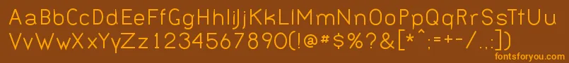 BERNN   -fontti – oranssit fontit ruskealla taustalla