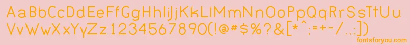BERNN   -fontti – oranssit fontit vaaleanpunaisella taustalla