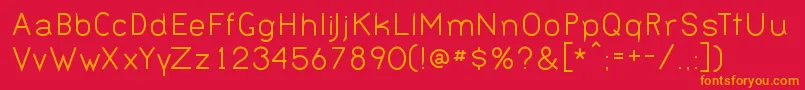 BERNN   -fontti – oranssit fontit punaisella taustalla