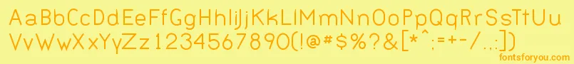 BERNN    Font – Orange Fonts on Yellow Background