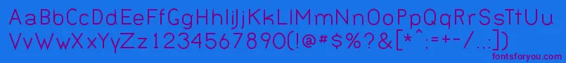 BERNN   -Schriftart – Violette Schriften auf blauem Hintergrund