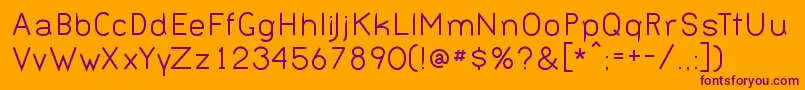 BERNN   -Schriftart – Violette Schriften auf orangefarbenem Hintergrund