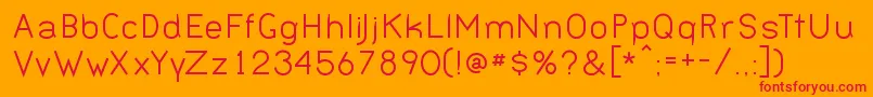 フォントBERNN    – オレンジの背景に赤い文字