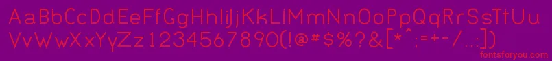 BERNN   -fontti – punaiset fontit violetilla taustalla
