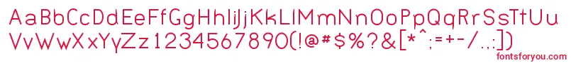 フォントBERNN    – 白い背景に赤い文字