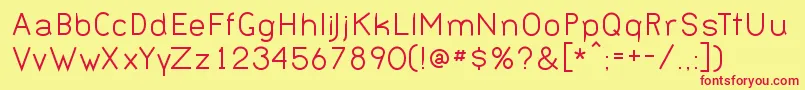 BERNN    Font – Red Fonts on Yellow Background