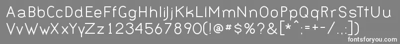 BERNN   -fontti – valkoiset fontit harmaalla taustalla