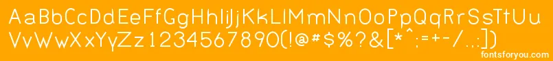 Czcionka BERNN    – białe czcionki na pomarańczowym tle