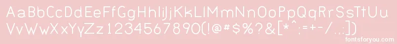 BERNN   -Schriftart – Weiße Schriften auf rosa Hintergrund
