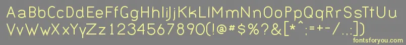 BERNN   -fontti – keltaiset fontit harmaalla taustalla