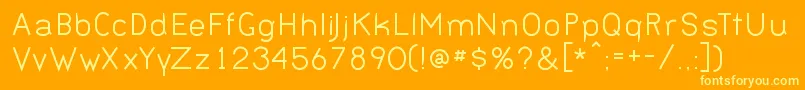 Czcionka BERNN    – żółte czcionki na pomarańczowym tle