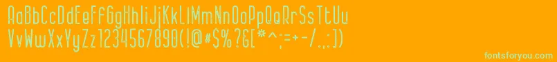 Bernound Rough Font – Green Fonts on Orange Background