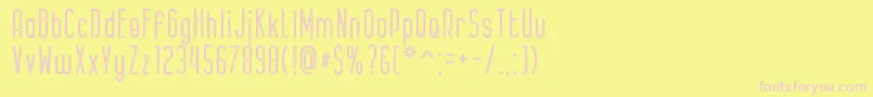 Bernound Rough-Schriftart – Rosa Schriften auf gelbem Hintergrund