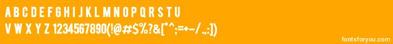 フォントBERRYBOLD – オレンジの背景に白い文字