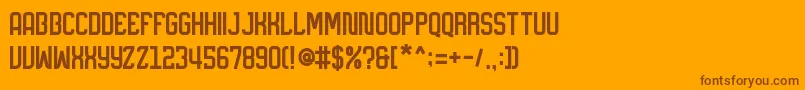 フォントBerryl Sans DEMO font – オレンジの背景に茶色のフォント