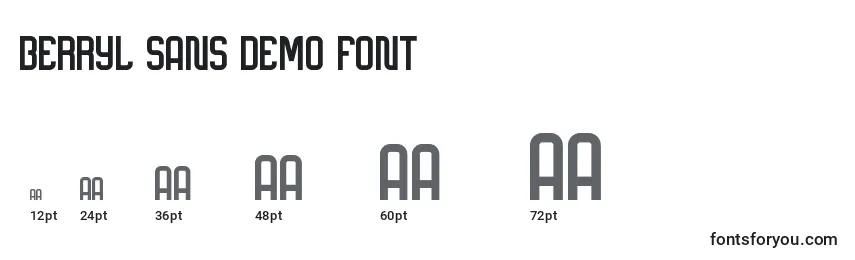 Размеры шрифта Berryl Sans DEMO font