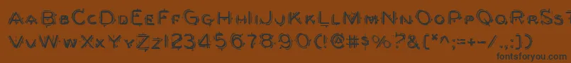 berserker Font – Black Fonts on Brown Background