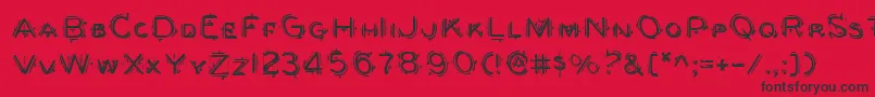 berserker Font – Black Fonts on Red Background