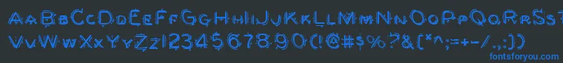 berserker Font – Blue Fonts on Black Background