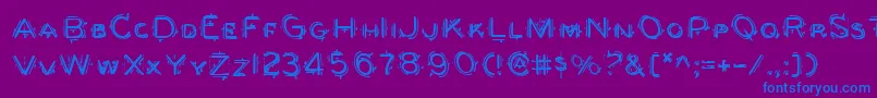 berserker Font – Blue Fonts on Purple Background